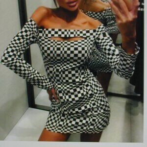 Zara Plaid Checkered Mini Dress XL- Like New